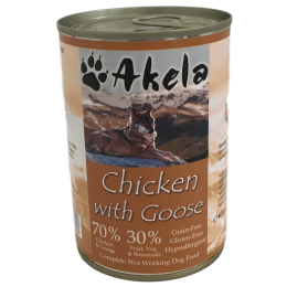 Akela Grain-Free Complete Wet Working Dog Food Duck & Rabbit 70:30 400g VAT FREE