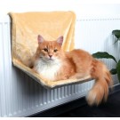 Cat Radiator Bed Beige Plush