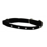 Velvet Black Cat Collar With Safety Buckle