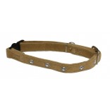 Mink Brown Velvet Cat Collar With Safety Buckle