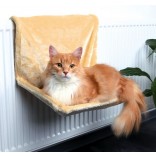 Cat Radiator Bed Beige Plush