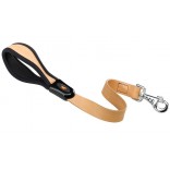 Ferplast Giotto Padded Leather Dog Lead 25mm x 60cm Natural