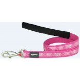 Red Dingo Dog Lead Paw Impressions Hot Pink