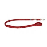Red Dingo Dog Lead Multipurpose Paw Impressions Red 20mm x 2.0m