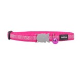 Red Dingo Cat Collar Paw Impressions Hot Pink 12mm
