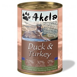 Akela Grain-Free Complete Wet Working Hundefutter Ente & Pute