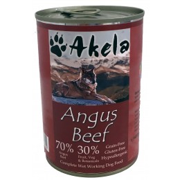 Akela Grain-Free Complete Wet Working Dog Food 70% Angus Beef 400g
