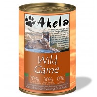 Akela Nourriture humide complète pour chien de travail sans céréales Gibier sauvage 70:30 400g