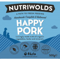 NutriWolds Raw Happy Pork Complete and Balanced - FEDIAF - 500g Chunky