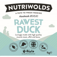 NutriWolds Raw Rawest Duck - Working Dog 1 kg Chunky