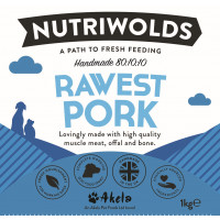 NutriWolds Raw Rawest Pork - Working Dog 1 kg Chunky
