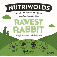 NutriWolds Raw Rawest Rabbit - Working Dog 500g Extra Fine