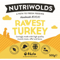 NutriWolds Raw Rawest Turkey - Working Dog 500g Chunky