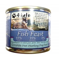 Akela Grain-Free Complete Wet Working Dog Food Fish Feast 190g VAT FREE