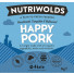 NutriWolds Raw Happy Pork Complete and Balanced - Working Dog 1 kg Chunky